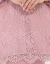 Baju Kurung Lace Cassia (Baby Pink)